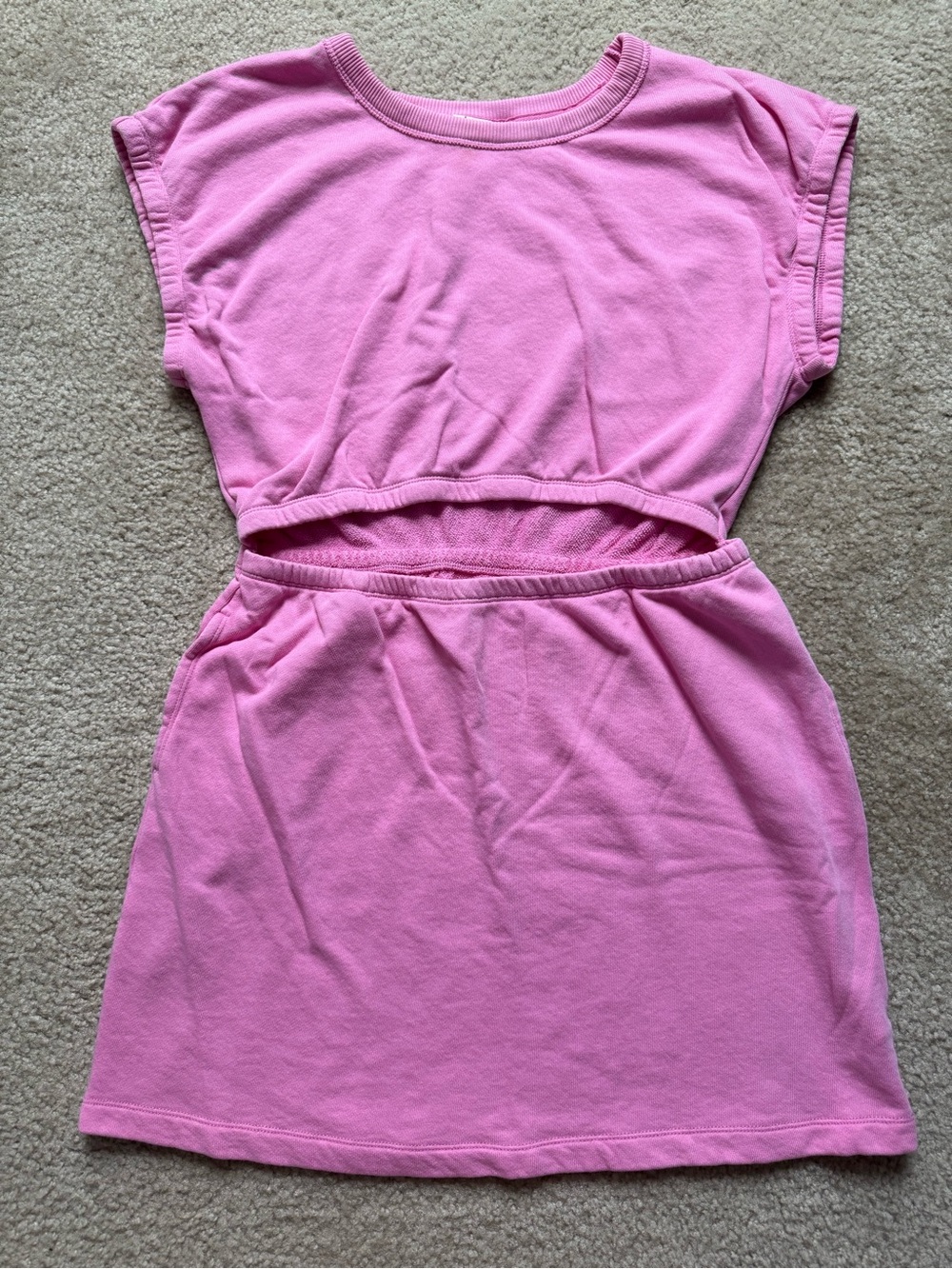Aerie Offline Pink Cutout Casual Dress